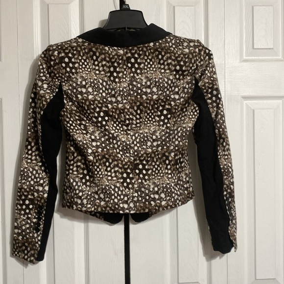 Cotton BCBG Maxazria Brown &  Black Womans coat Jacket SMALL - Picture 7 of 12